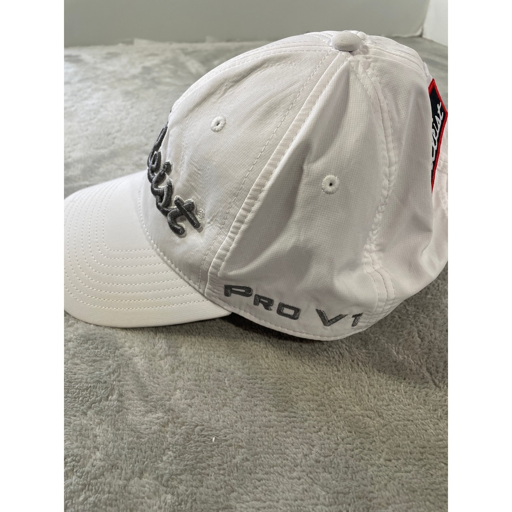 Titleist FootJoy FJ Hat Cap Golf Mens‎ White Pro V1 Performance Adjustable - Picture 6 of 8